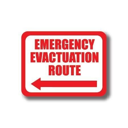 Ergomat 50in x 32in RECTANGLE SIGNS - Emergency Evacuation Route DSV-SIGN 1600 #0310 -UEN